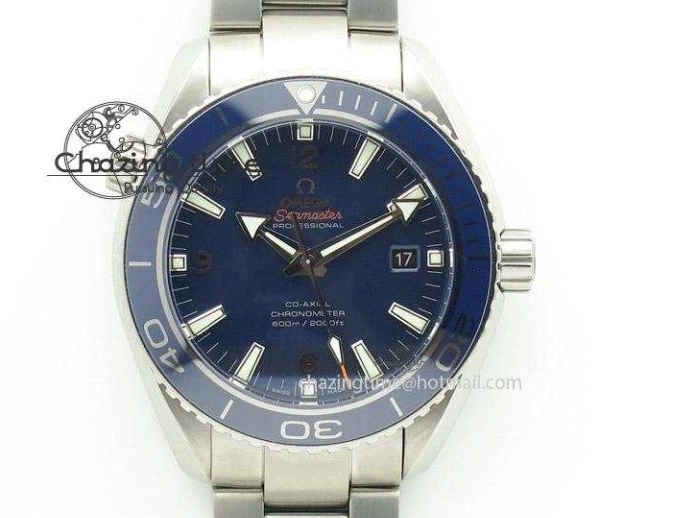 0301 ZeroBulk 2018 Seamaster Diver 300M OMF Best Edition Blue Ceramic Blue Dial on SS Bracelet A8800 (Black Balance Wheel) 7957